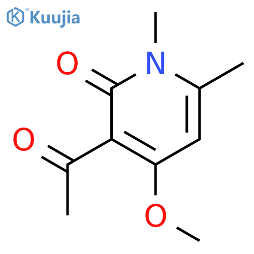 3-acetyl-4-methoxy-1,6-dimethyl-2(1h)-pyridinone structure