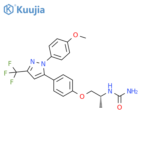 Urea,[(1R)-2-[4-[1-(4-methoxyphenyl)-3-(trifluoromethyl)-1H-pyrazol-5-yl]phenoxy]-1-methylethyl]- structure