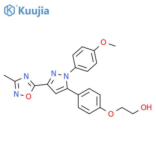 Ethanol,2-[4-[1-(4-methoxyphenyl)-3-(3-methyl-1,2,4-oxadiazol-5-yl)-1H-pyrazol-5-yl]phenoxy]- structure