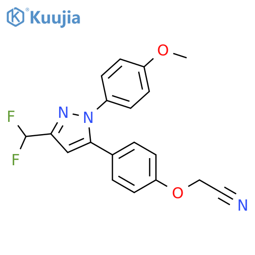 Acetonitrile,[4-[3-(difluoromethyl)-1-(4-methoxyphenyl)-1H-pyrazol-5-yl]phenoxy]- structure