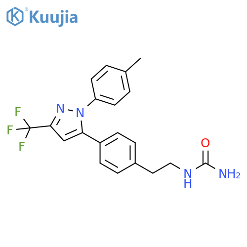 Urea,[2-[4-[1-(4-methylphenyl)-3-(trifluoromethyl)-1H-pyrazol-5-yl]phenyl]ethyl]- structure