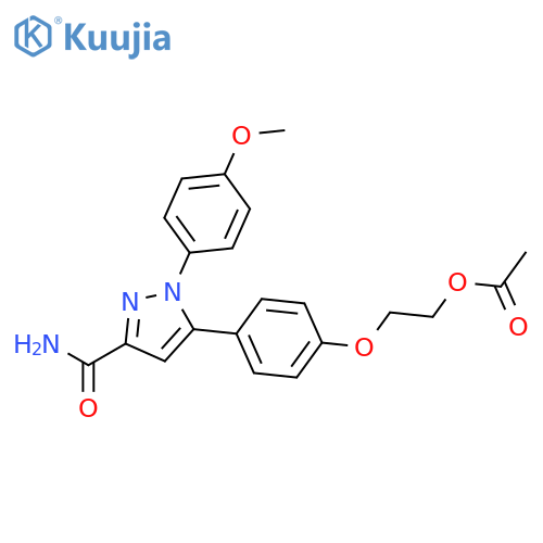 1H-Pyrazole-3-carboxamide,5-[4-[2-(acetyloxy)ethoxy]phenyl]-1-(4-methoxyphenyl)- structure