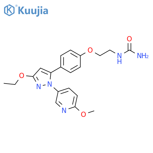 Urea,[2-[4-[3-ethoxy-1-(6-methoxy-3-pyridinyl)-1H-pyrazol-5-yl]phenoxy]ethyl]- structure