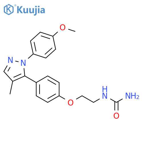 Urea,[2-[4-[1-(4-methoxyphenyl)-4-methyl-1H-pyrazol-5-yl]phenoxy]ethyl]- structure