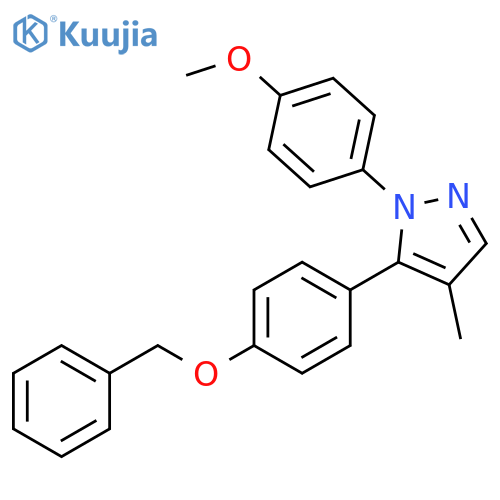 1H-Pyrazole,1-(4-methoxyphenyl)-4-methyl-5-[4-(phenylmethoxy)phenyl]- structure