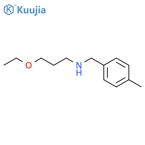 (3-ethoxypropyl)[(4-methylphenyl)methyl]amine structure