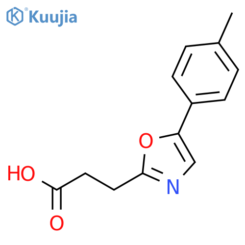 3-5-(4-Methylphenyl)-1,3-oxazol-2-ylpropanoic Acid structure