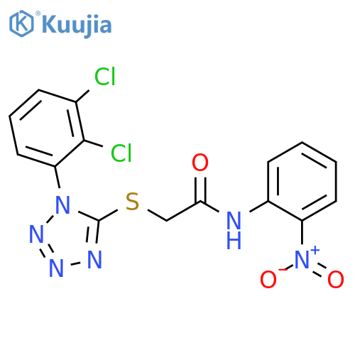 Acetamide,2-[[1-(2,3-dichlorophenyl)-1H-tetrazol-5-yl]thio]-N-(2-nitrophenyl)- structure