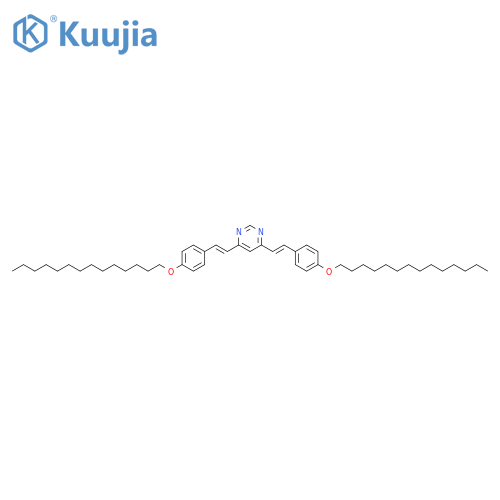 Pyrimidine, 4,6-bis[(1E)-2-[4-(tetradecyloxy)phenyl]ethenyl]- structure