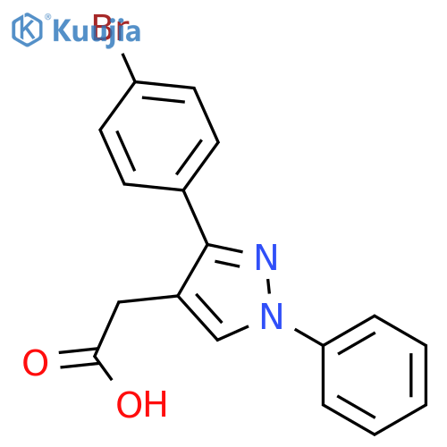 1H-Pyrazole-4-acetic acid, 3-(4-bromophenyl)-1-phenyl- structure
