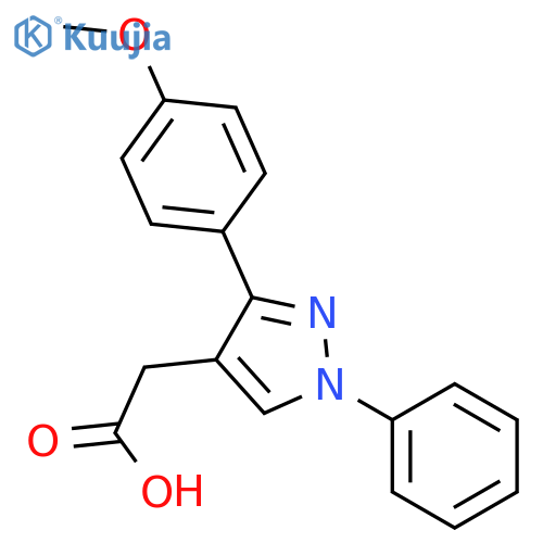 2-3-(4-Methoxyphenyl)-1-phenyl-1H-pyrazol-4-ylacetic Acid structure