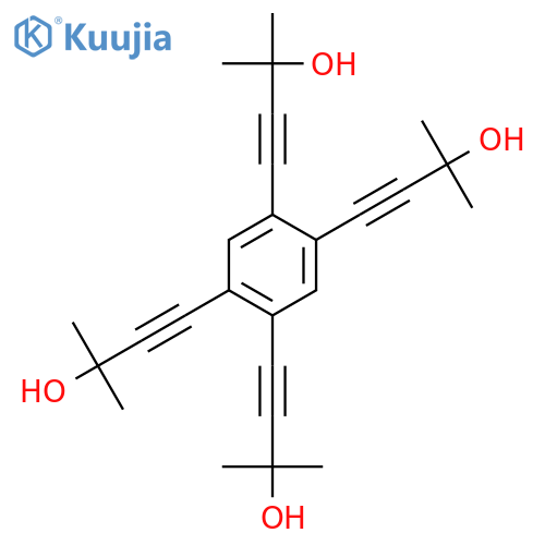 3-Butyn-2-ol, 4,4',4'',4'''-(1,2,4,5-benzenetetrayl)tetrakis[2-methyl- structure