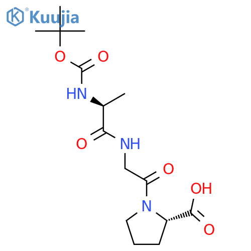 L-Proline, 1-[N-[N-[(1,1-dimethylethoxy)carbonyl]-L-alanyl]glycyl]- structure