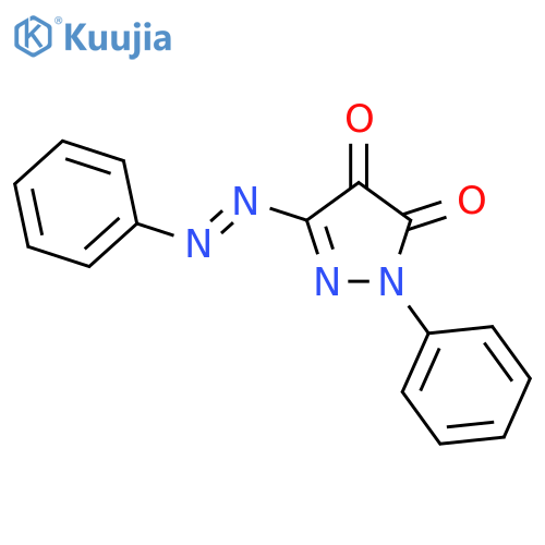 2-phenyl-5-phenyldiazenylpyrazole-3,4-dione structure