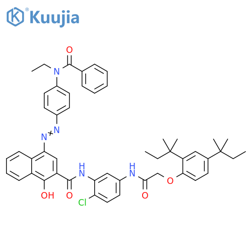 2-Naphthalenecarboxamide,4-[[4-(benzoylethylamino)phenyl]azo]-N-[5-[[[2,4-bis(1,1-dimethylpropyl)phenoxy]acetyl]amino]-2-chlorophenyl]-1-hydroxy- structure