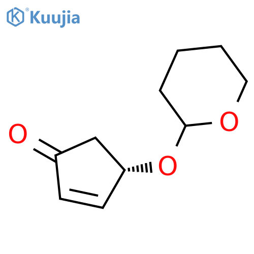 2-Cyclopenten-1-one, 4-[(tetrahydro-2H-pyran-2-yl)oxy]-, (4S)- structure