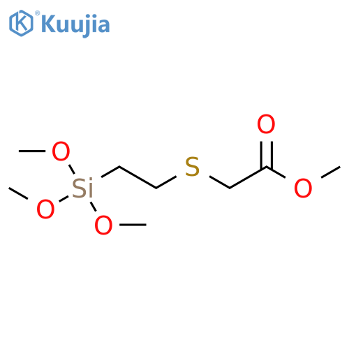 Acetic acid, [[2-(trimethoxysilyl)ethyl]thio]-, methyl ester structure