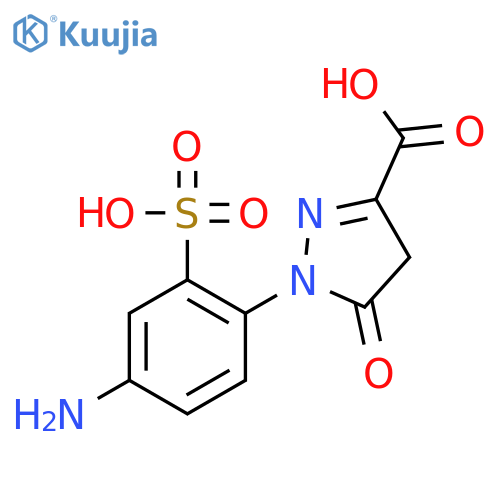 1H-Pyrazole-3-carboxylicacid, 1-(4-amino-2-sulfophenyl)-4,5-dihydro-5-oxo- structure