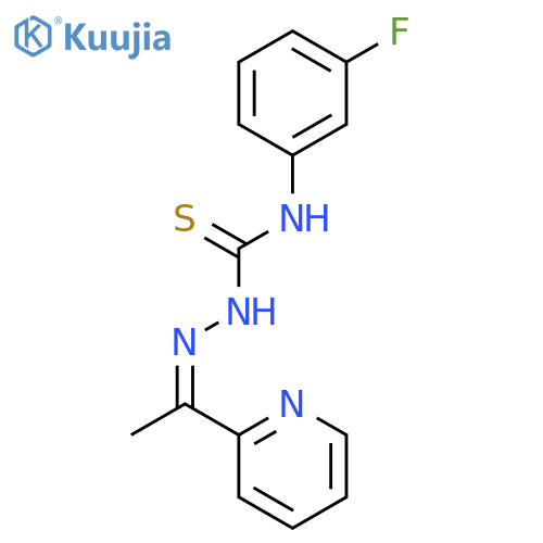 1-pyridin-2-ylethanone N-(3-fluorophenyl)thiosemicarbazone structure