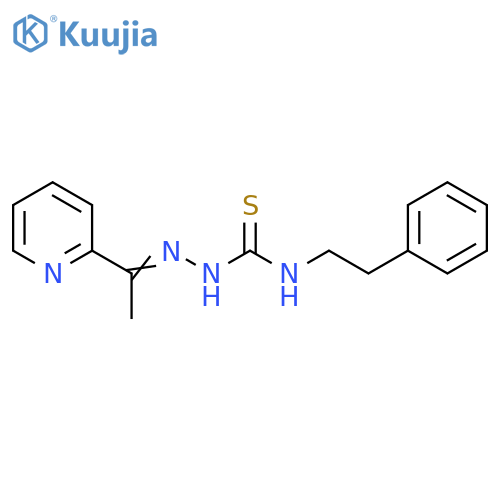 Hydrazinecarbothioamide,N-(2-phenylethyl)-2-[1-(2-pyridinyl)ethylidene]- structure