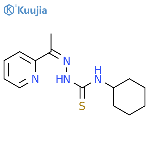 Hydrazinecarbothioamide,N-cyclohexyl-2-[1-(2-pyridinyl)ethylidene]- structure