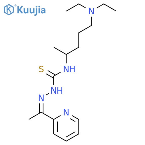 Hydrazinecarbothioamide,N-[4-(diethylamino)-1-methylbutyl]-2-[1-(2-pyridinyl)ethylidene]-, hydrobromide(1:2) structure