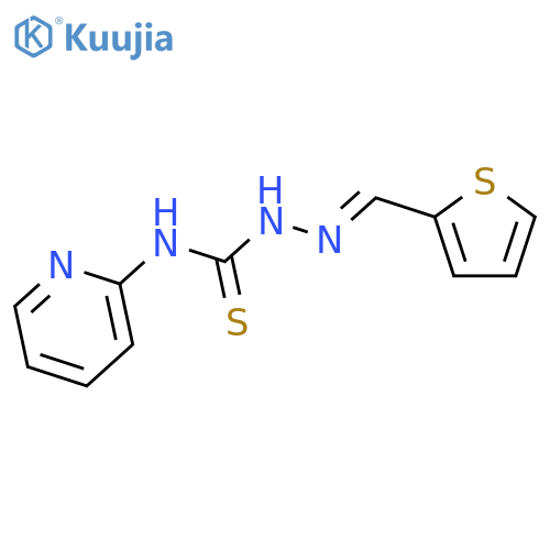 HYDRAZINECARBOTHIOAMIDE, N-2-PYRIDINYL-2-(2-THIENYLMETHYLENE)- structure