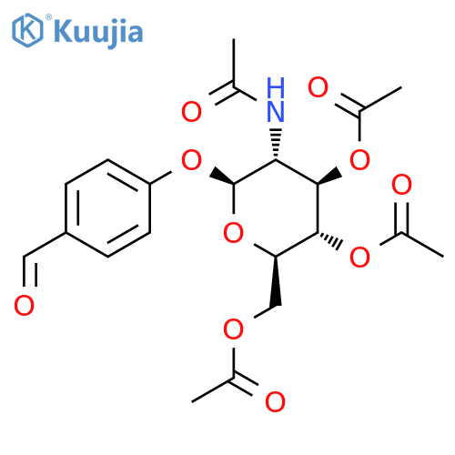 4-Formylphenyl 2-acetamido-3,4,6-tri-O-acetyl-2-deoxy-b-D-glucopyranoside structure