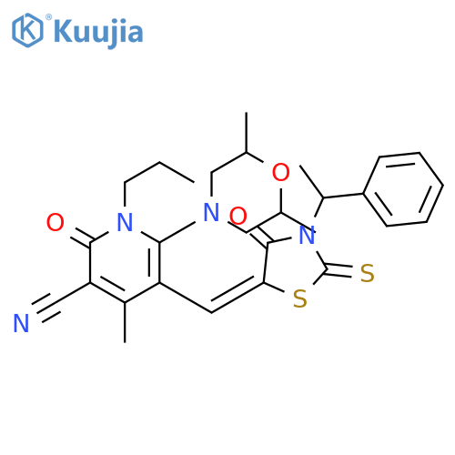 2-Butenoicacid, 4-(4-chloro-1,3-dihydro-1,3,3,7-tetramethyl-2H-indol-2-ylidene)-2-cyano-,phenylmethyl ester structure