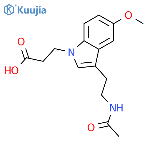 1H-Indole-1-propanoic acid, 3-[2-(acetylamino)ethyl]-5-methoxy- structure