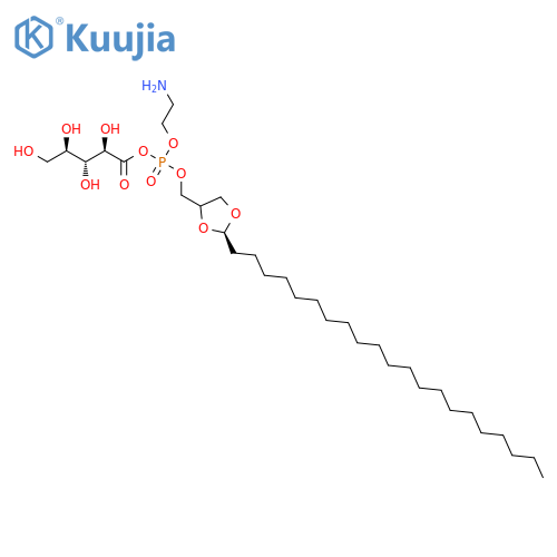 (2-aminoethoxy){[(2R)-2-henicosyl-1,3-dioxolan-4-yl]methoxy}phosphoryl D-ribonate structure