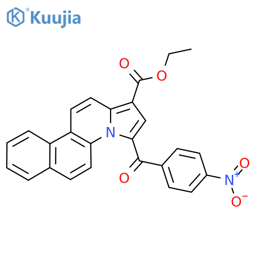 Ethyl 3-(4-nitrobenzoyl)benzo[f]pyrrolo[1,2-a]quinoline-1-carboxylate structure