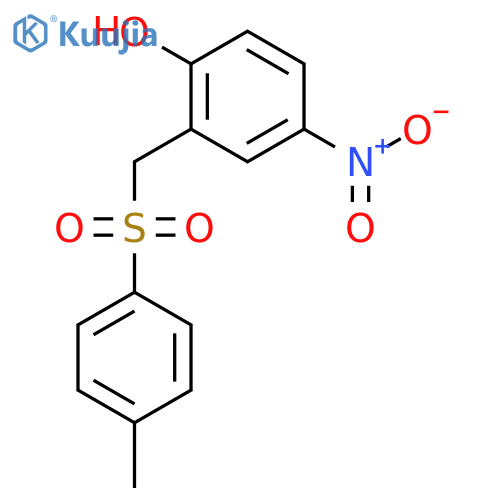 2-{[(4-methylphenyl)sulfonyl]methyl}-4-nitrophenol structure