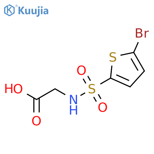 2-(5-bromothiophene-2-sulfonamido)acetic acid structure