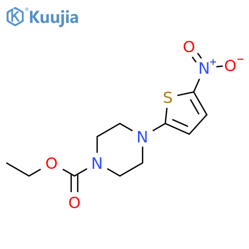 1-Piperazinecarboxylic acid, 4-(5-nitro-2-thienyl)-, ethyl ester structure