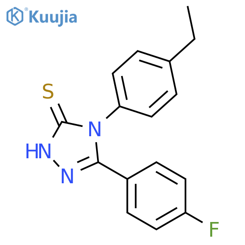 4-(4-Ethyl-phenyl)-5-(4-fluoro-phenyl)-2,4-dihydro-[1,2,4]triazole-3-thione structure