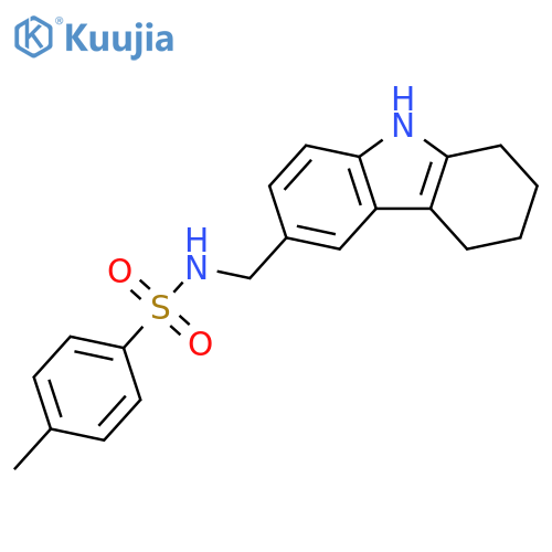 4-methyl-N-(2,3,4,9-tetrahydro-1H-carbazol-6-yl)methylbenzene-1-sulfonamide structure