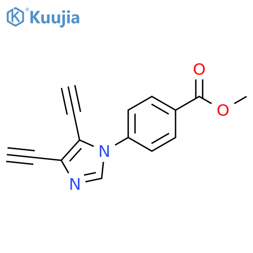Benzoic acid, 4-(4,5-diethynyl-1H-imidazol-1-yl)-, methyl ester structure