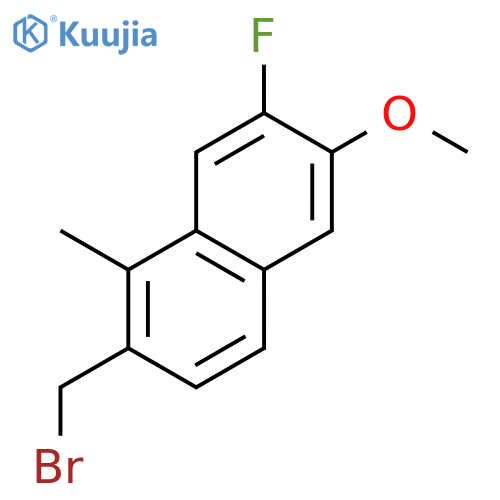 Naphthalene, 2-(bromomethyl)-7-fluoro-6-methoxy-1-methyl- structure