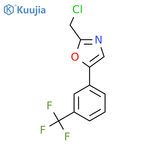 2-(chloromethyl)-5-3-(trifluoromethyl)phenyl-1,3-oxazole structure