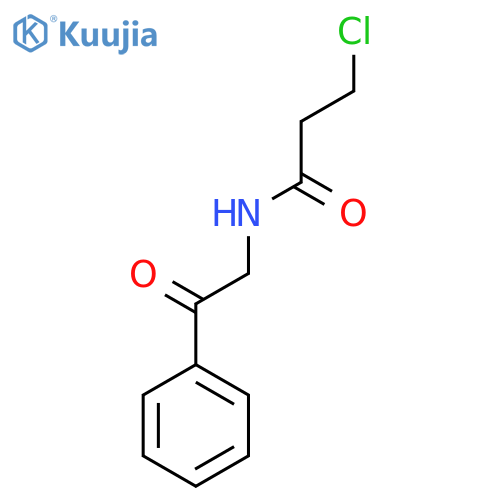 3-chloro-N-(2-oxo-2-phenylethyl)propanamide structure
