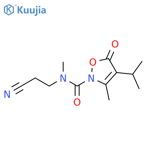 2(5H)-Isoxazolecarboxamide,N-(2-cyanoethyl)-N,3-dimethyl-4-(1-methylethyl)-5-oxo- structure