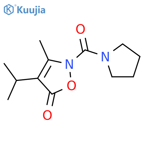 5(2H)-Isoxazolone,  3-methyl-4-(1-methylethyl)-2-(1-pyrrolidinylcarbonyl)- structure