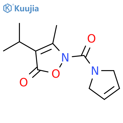 5(2H)-Isoxazolone,2-[(2,5-dihydro-1H-pyrrol-1-yl)carbonyl]-3-methyl-4-(1-methylethyl)- structure
