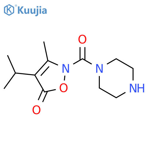 5(2H)-Isoxazolone,3-methyl-4-(1-methylethyl)-2-(1-piperazinylcarbonyl)- structure