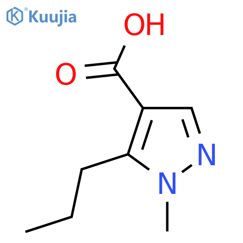 1-Methyl-5-propyl-1H-pyrazole-4-carboxylic acid structure