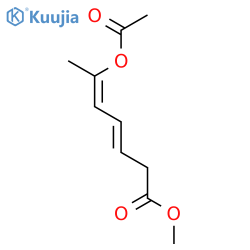 3,5-Heptadienoic acid, 6-(acetyloxy)-, methyl ester, (E,Z)- structure