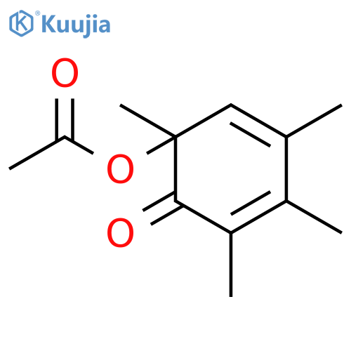 2,4-Cyclohexadien-1-one, 6-(acetyloxy)-2,3,4,6-tetramethyl-, (±)- structure
