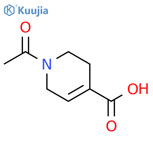 1-acetyl-1,2,3,6-tetrahydropyridine-4-carboxylic acid structure