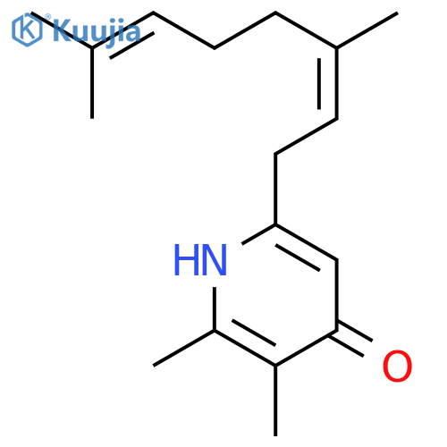 4(1H)-Pyridinone, 6-(3,7-dimethyl-2,6-octadienyl)-2,3-dimethyl- structure